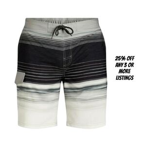 Board Shorts Size XL Swim Suit Swimwear Trunks Tropical Flowers Striped Coastal